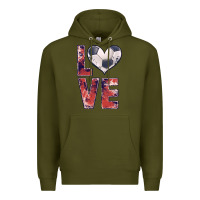 Army Green soccer love Premium Hoodie - JahusDesignShop