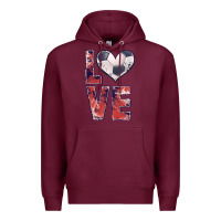 Burgundy soccer love Premium Hoodie - JahusDesignShop