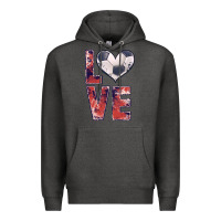 Charcoal Heather soccer love Premium Hoodie - JahusDesignShop
