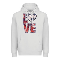 Dove Grey soccer love Premium Hoodie - JahusDesignShop