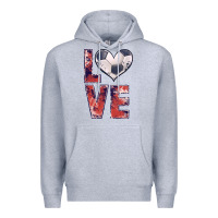 Heather Grey soccer love Premium Hoodie - JahusDesignShop