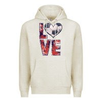 Oatmeal Heather soccer love Premium Hoodie - JahusDesignShop