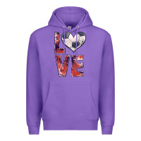 Purple soccer love Premium Hoodie - JahusDesignShop