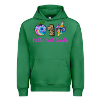 Emerald hello first grade tie dye 3200x2400 Urban Hoodie - AdoDesignShop