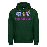 Forest Green hello first grade tie dye 3200x2400 Urban Hoodie - AdoDesignShop