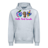 Heather Grey hello first grade tie dye 3200x2400 Urban Hoodie - AdoDesignShop