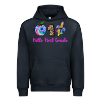 Navy hello first grade tie dye 3200x2400 Urban Hoodie - AdoDesignShop