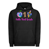 Pigment Black hello first grade tie dye 3200x2400 Urban Hoodie - AdoDesignShop