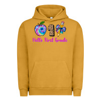 Pigment Peanut Butter hello first grade tie dye 3200x2400 Urban Hoodie - AdoDesignShop