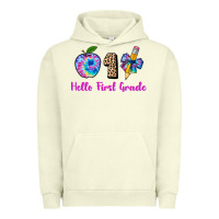 Pigment Pistachio hello first grade tie dye 3200x2400 Urban Hoodie - AdoDesignShop