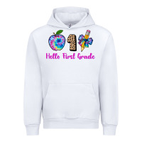 White hello first grade tie dye 3200x2400 Urban Hoodie - AdoDesignShop