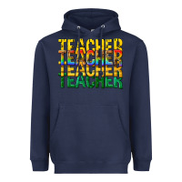 Navy teacher teacher teacher Heavyweight Hoodie - texasbilliewilder