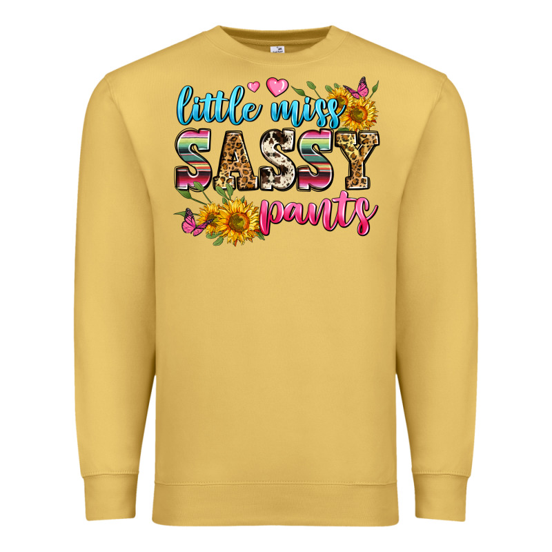 Western Little Miss Sassy Pants Premium Sweatshirt by Zillion Design Studio | Teevron