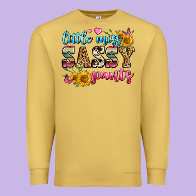 Western Little Miss Sassy Pants Premium Sweatshirt Designed By Zillion Design Studio