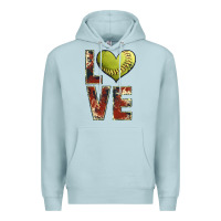 Blue Mist softball love Premium Hoodie - JahusDesignShop
