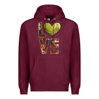 Burgundy softball love Premium Hoodie - JahusDesignShop