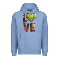Colony Blue softball love Premium Hoodie - JahusDesignShop