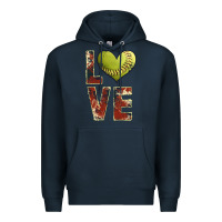 Navy softball love Premium Hoodie - JahusDesignShop