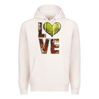 Pale Pink softball love Premium Hoodie - JahusDesignShop