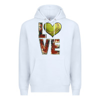 White softball love Premium Hoodie - JahusDesignShop