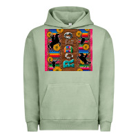 Pigment Oil Green rodeo serape leopard glitter Urban Hoodie - Artiststas
