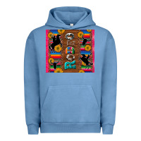 Pigment Pebble Blue rodeo serape leopard glitter Urban Hoodie - Artiststas