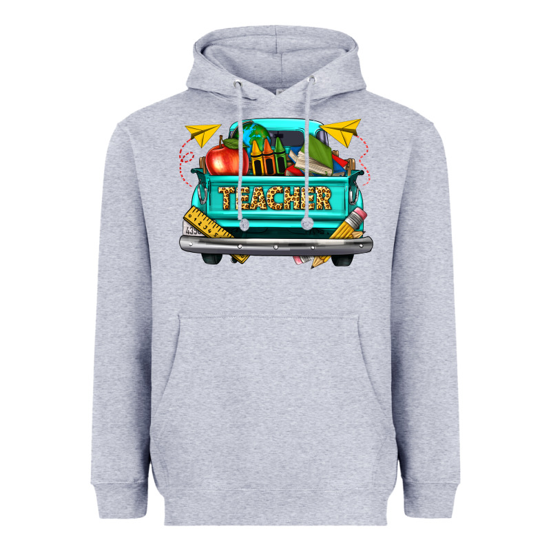 Teacher Truck Heavyweight Hoodie by texasbilliewilder | Teevron