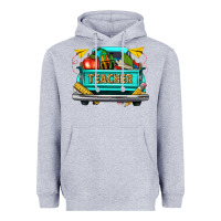 Heather Grey teacher truck Heavyweight Hoodie - texasbilliewilder