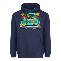 Navy teacher truck Heavyweight Hoodie - texasbilliewilder