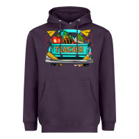 Plum teacher truck Heavyweight Hoodie - texasbilliewilder