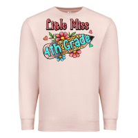 Pale Pink little miss fourth grade Premium Sweatshirt - RanaPortraitStore