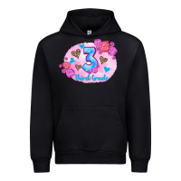 Black back to school flowers third grade 3200x2400 Urban Hoodie - AdoDesignShop
