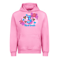 Fuchsia Pink back to school flowers third grade 3200x2400 Urban Hoodie - AdoDesignShop