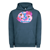 Pigment Midnight Navy back to school flowers third grade 3200x2400 Urban Hoodie - AdoDesignShop