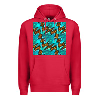 Cardinal turquoise leopard seamless pattern Premium Hoodie - BundleAndBundleShop