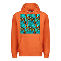 Carrot turquoise leopard seamless pattern Premium Hoodie - BundleAndBundleShop