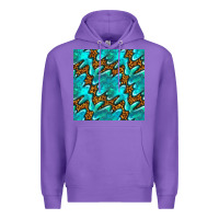 Purple turquoise leopard seamless pattern Premium Hoodie - BundleAndBundleShop