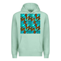 Seafoam turquoise leopard seamless pattern Premium Hoodie - BundleAndBundleShop