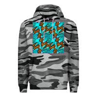 Slate Camo turquoise leopard seamless pattern Premium Hoodie - BundleAndBundleShop