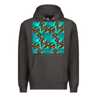 Smoke turquoise leopard seamless pattern Premium Hoodie - BundleAndBundleShop