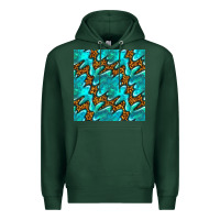 Sports Green turquoise leopard seamless pattern Premium Hoodie - BundleAndBundleShop