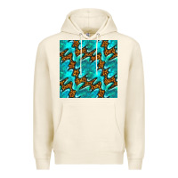 Tofu turquoise leopard seamless pattern Premium Hoodie - BundleAndBundleShop