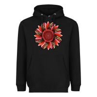Black valentine's day sunflower Heavyweight Hoodie - RanaPortraitStore