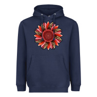 Navy valentine's day sunflower Heavyweight Hoodie - RanaPortraitStore