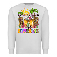 Dove Grey the only b.s. i need is beer and sunshine Premium Sweatshirt - Zillion Design Studio