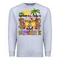 Heather Grey the only b.s. i need is beer and sunshine Premium Sweatshirt - Zillion Design Studio