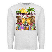 Oatmeal Heather the only b.s. i need is beer and sunshine Premium Sweatshirt - Zillion Design Studio