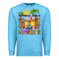 Ocean Blue the only b.s. i need is beer and sunshine Premium Sweatshirt - Zillion Design Studio