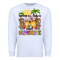 White the only b.s. i need is beer and sunshine Premium Sweatshirt - Zillion Design Studio