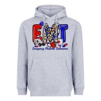 Heather Grey emt emergency medical technician Heavyweight Hoodie - Zillion Design Studio
